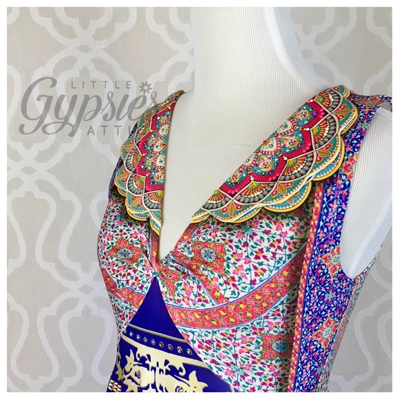 Antique Rainbow Unicorn Maxi Dress - Picture 4 of 16